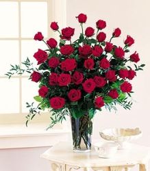 3 Dozen Long Stem Roses in a Vase 