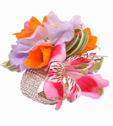 Mixed Flower Wristlet
