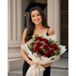 Dozen Roses Hand-Tied 