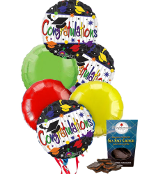 Grad Balloon Bouquet & Chocolates 
