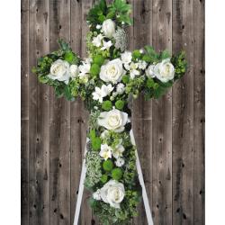 White Floral Cross